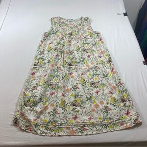 Emilia Elliot Dress Women’s Medium floral butterfly Sleeveless  scoop neck